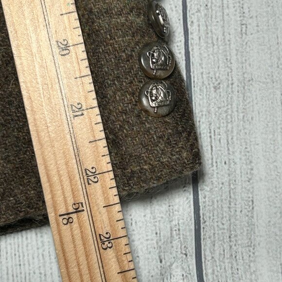 Lauren Ralph Lauren Brown Plaid Wool Blazer Jacket Tailored Button Front Coat 4 - Picture 6 of 13